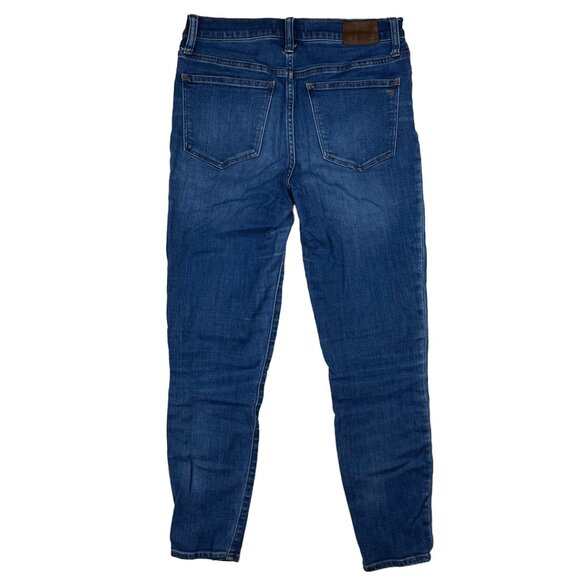 Madewell 9" Mid-Rise Skinny Patty Wash Blue Jeans Size 27 Stretch Denim M3003 - Picture 4 of 16